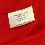 Eileen Fisher  Cotton Nylon Hooded Jacket Red Womens Size Small Rain Anorak Photo 9