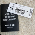 Torrid NWT Swim Wireless Adjustable Scoop Bikini Top Black Size 6X Photo 3