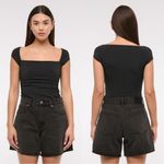 Abercrombie & Fitch Women’s The Loose Short High Rise in Black 34/18 Photo 2