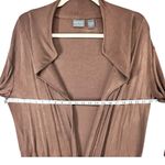 Chico's Additions Cardigan Womens XL Brown Slinky Knit Casual Travel Jacket Lagom Photo 4