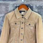 Rafaella Women's Tan Corduroy Jacket Size 14 Button Front Long Sleeve Casual Photo 1