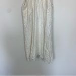 Entro  Eyelet Embroidery Scallop Trim Halter Neck White Dress Size Medium Photo 3