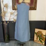 NWT Lintico 100% Linen Taylor Sleeveless
Straight High Slit Maxi Dress Sz S 🧡🎀 Blue Photo 9