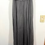 Amsale Gray Flowy Silk Ruched Bust Maxi Dress Size 4 Photo 10