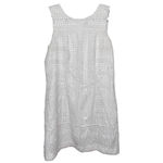 American Vintage Vintage White Eyelet Dress Size 10 Sleeveless Lace Crochet Romantic Dainty Boho Photo 1