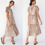Maeve  by Anthropologie Bernadette Rose Gold‎ Sequin Tiered Midi Dress Size 1X Photo 5
