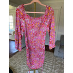 Jessica Simpson Smocked Bodycon Dress Mini Ditsy Floral Pink Beach Vaca Resort S Photo 2