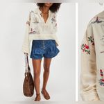 Free People NWOT  We The Free Ships And Sails Embroidered Top - ivory combo - M Photo 4