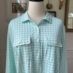 Southern Tide  Jessica Gingham Performance Dress Baltic Teal Above Knee XL Photo 2