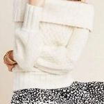 Anthropologie  Margo Off The Shoulder Puff Sleeve Cotton Wool Blend Sweater Ivory Photo 0