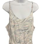 Carve Designs Women's XL Sleeveless Midi Dress White Abstract Tie Waist Photo 2