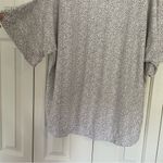 Cut loose Dot Print Oversized High Low Top One Size Cotton Linen Blend White Photo 11