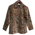 Erin London Vintage  Tapestry Jacket size small Jaquard Brown Tan Photo 0