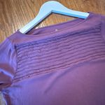 The Territory Ahead purple Pima cotton ruffled neck top M Photo 7