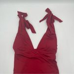 NWOT MEI L’ANGE Swimsuit One Piece Red Eve Bow Tie Swim Beach Classic Medium Photo 7