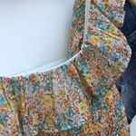 LC Lauren Conrad New Lauren Conrad Woman’s Floral Summertime Smocked Sleeveless Ruffle Blouse Photo 5