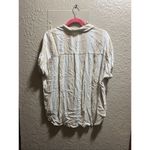 American Eagle Striped Button Up Short Sleeve Top Woman’s Size Large Photo 5
