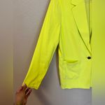 DKNY NWT Patch Pocket One-Button Yellow Blazer Modern Fit Lightweight Size XS Photo 3