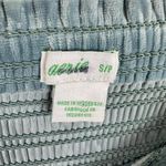 Aerie  Green Crushed Velvet Ruffle Tiered Elastic Waist Mini Skirt Size S Photo 2