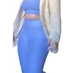 Abercrombie & Fitch Light Blue Leggings Crop Top 2 Piece Athleisure Set Sz M Photo 1