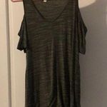 Moa Moa Green Top with Shoulder Cut Outs Size Medium Photo 0