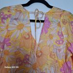 H&M  Yellow and Pink Floral Dress Photo 7