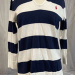 Polo by Ralph Lauren Navy and White Striped V Photo 0