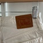 Levi's Cream Mid-Rise 501 Shorts Photo 3