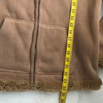 Green Tea 2000s Y2k  Beige tan apricot brown faux fur zip up hoodie jacket coat.  Size M-Measurements in pics Photo 5