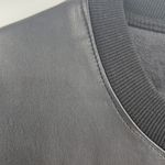 LAmade Black Varsity Vintage Fit Vegan Leather Sweatshirt. Size Small Photo 5