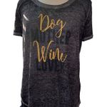 Maurice's Maurice’s T-shirt “Dog Mother Wine Lover” on front shirt sleeve high/low Sz LG Photo 0