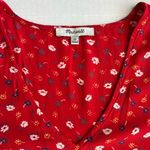 Madewell  Women's Red Prairie Posies Novel Tie-Front Top XS‎ Photo 6