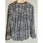 Holding Horses Blue and White Button Down Shirt, Size S Photo 2