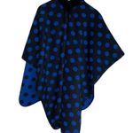 Loft NWOT  Sweater Poncho Cardigan Polka Dot With Faux Fur Trim Marino Wool Photo 5