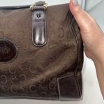 CELINE  Macadam Brown canvas And Leather Boston Bag Photo 3