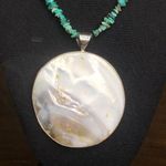 Sterling Silver JAY KING Desert Rose Turquoise Chip Mother Of Pearl  Necklace Photo 2