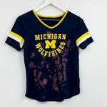 Michigan Wolverines Bleached Washed Short Sleeve Shirt Size Small Photo 3