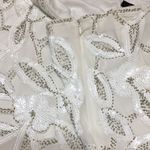 Verty  • White Sequin Floral Skirt Large Photo 7