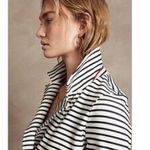 Banana Republic Navy Blue&White Pique Knit Striped Blazer Sz.L Photo 1