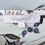 Olivaceous  White Purple Floral Babydoll High Low V Neck Blouse Medium NWT Photo 12