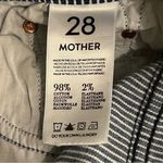 Mother The Vamp on the road destroy skinny jeans, pinstripes, distressed, sz 28 Blue Photo 3