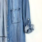 Velvet Heart  Blue Tencel Denim Shirt Small Long Sleeve Photo 4