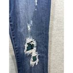 Judy Blue  Womens Distressed Skinny Fit Jeans Size‎ 9/29 Patched Blue Green Plaid Photo 2