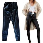 Wilfred Vegan Leather Leggings Black Pants Stretchy Sculpts High Rise Small EUC Photo 1