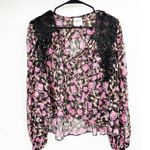 Misa Rosie Top in Rosetta Fleur Floral Chiffon Lace Size Small Photo 1