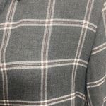 ZARA  Grey Plaid Metallic Shirt Dress Photo 3