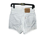 Levi's VTG 90s Shorts Juniors 9 912 Slim Fit White Cotton Denim Jorts Orange Tab Photo 1