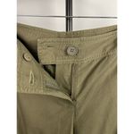 Ann Taylor Loft Green Marisa Straight Leg Roll Tab Cargo Cotton Pants Size 10 Photo 6