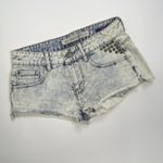 ZARA  Acid Wash Studded Shorts Photo 2