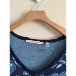 Soft Surroundings  Sweater Womens Medium Blue Floral‎ Paisley Knit Boho Cottage Photo 4